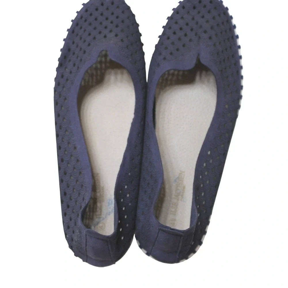 Ilse Jacobsen Tulip 139 Loafers Womens 41 Navy Blue Good Laser Cut Slip On Flats